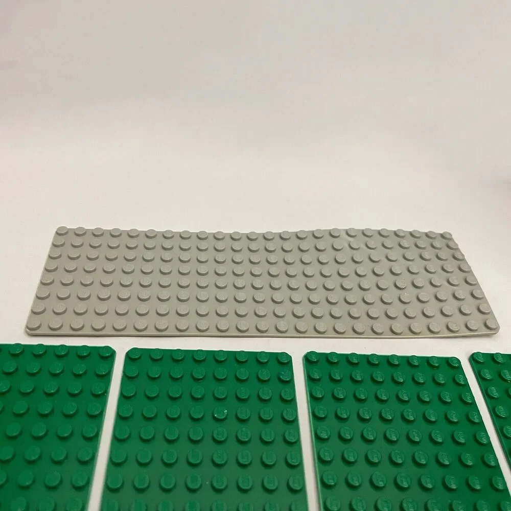 Vintage Lego Green Gray Plates Replacement Parts Pieces Lot‎ of 5